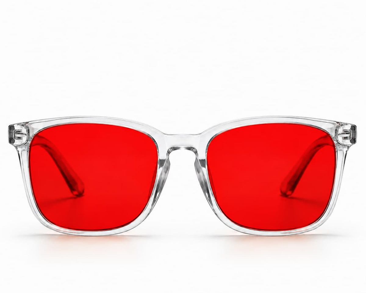 Transparent Red Blue Light Blocking Glasses
