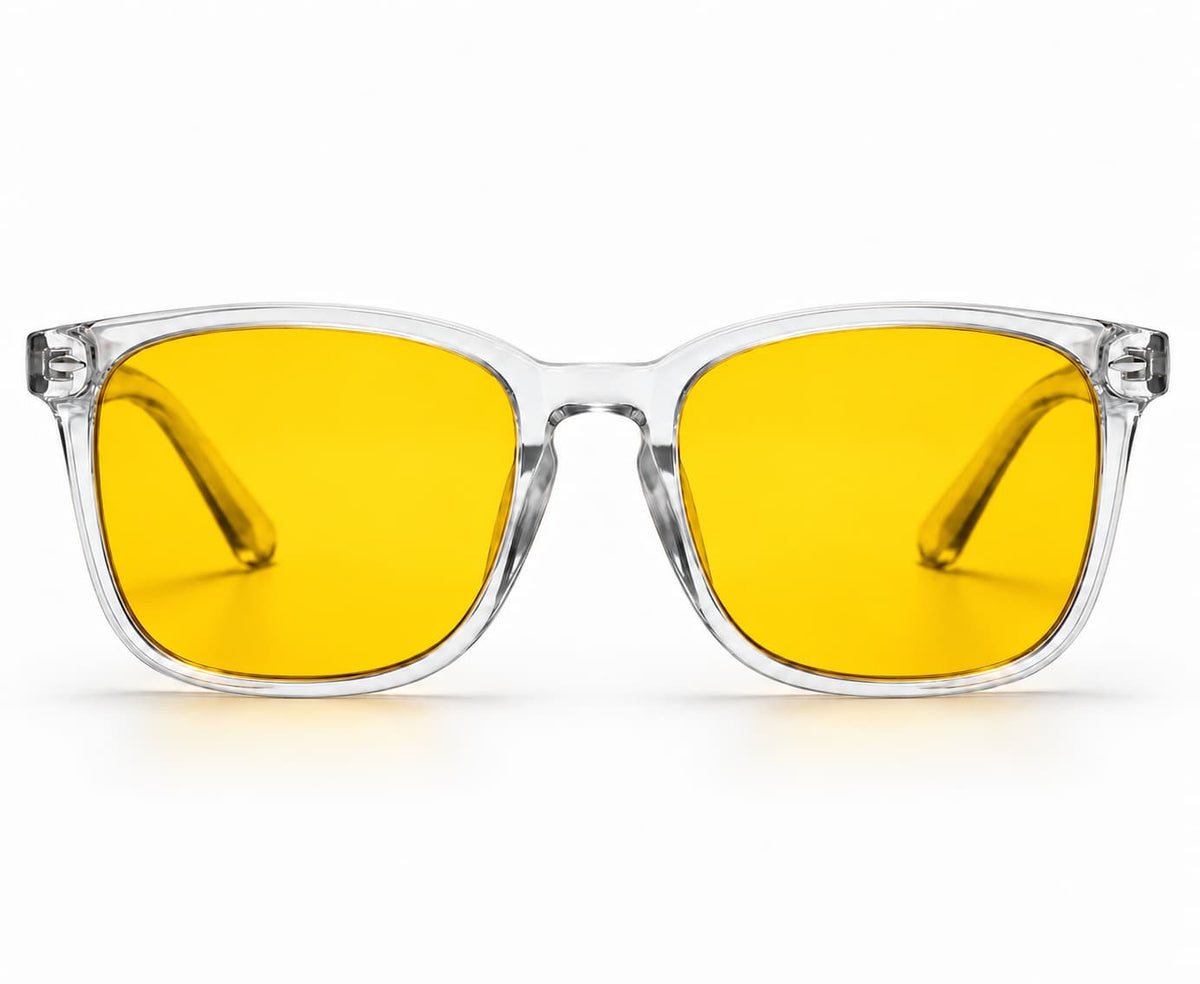 Transparent Yellow Blue Light Blocking Glasses