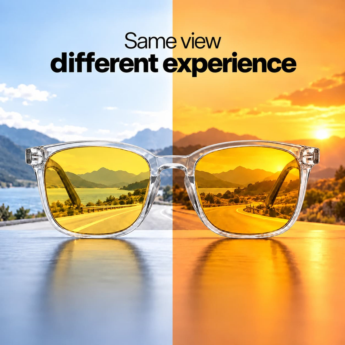 Transparent Yellow Blue Light Blocking Glasses